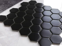 Ilcom Mosaïque sur résille pour salle de bain et cuisine en céramique 29.7 cm x 26.2 cm - Black honey