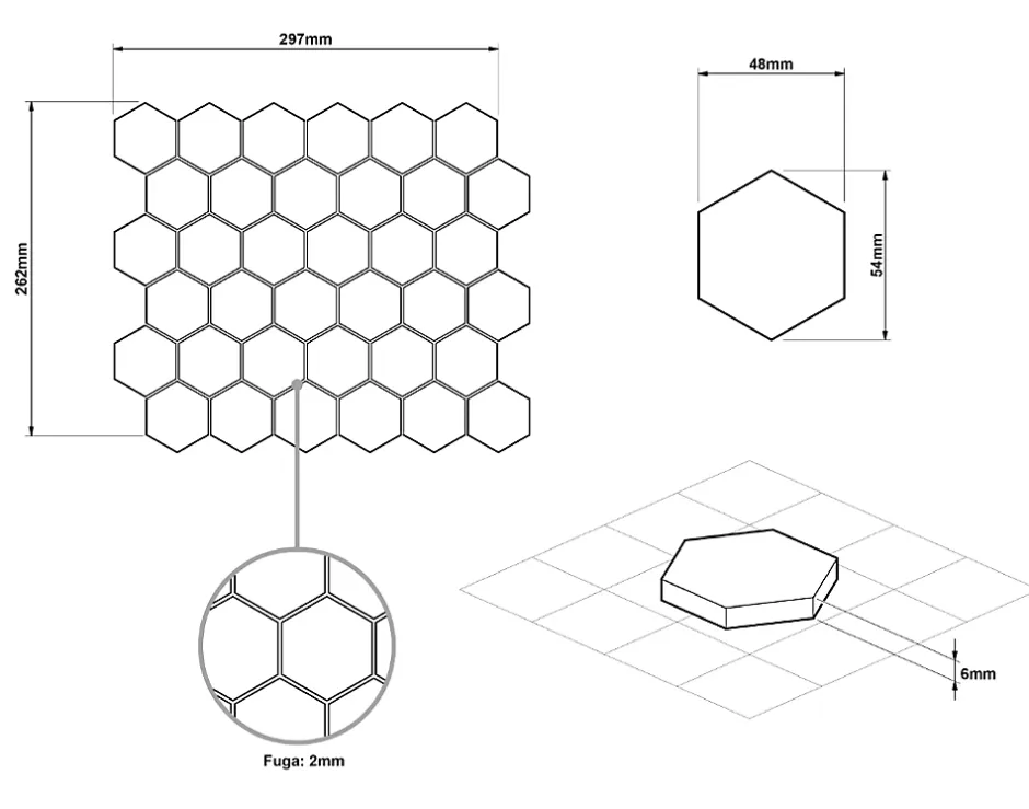 Ilcom Mosaïque sur résille pour salle de bain et cuisine en céramique 29.7 cm x 26.2 cm - Black honey