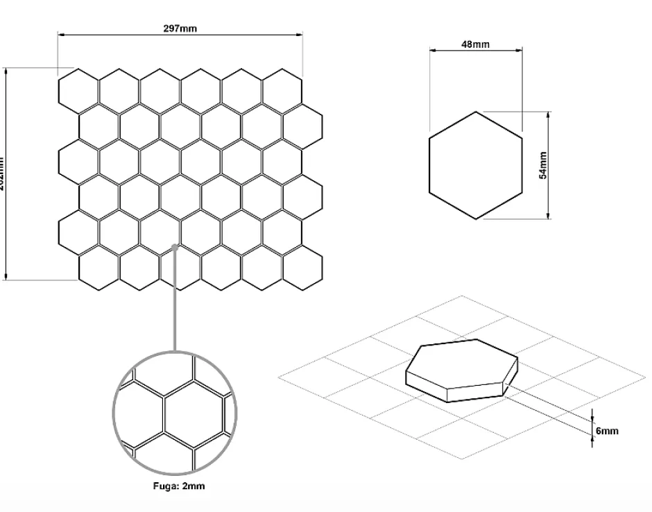 Ilcom Mosaïque sur résille pour salle de bain et cuisine en céramique 29.7 cm x 26.2 cm - Gold honey