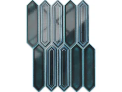 Ilcom Mosaïque sur résille pour salle de bain et cuisine en céramique 30.0 cm x 29.6 cm - Crystal