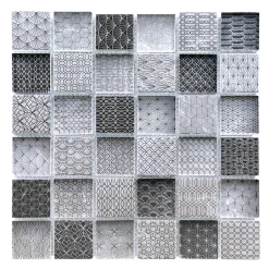 Casa Linea Mosaïque Tennessee noir et blanc 4,8 x 4,8 cm