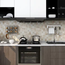 GoodHome Mosaïque Tinian bois 30 x 30 cm