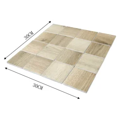 GoodHome Mosaïque Tinian bois 30 x 30 cm