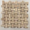 Mosaïque Tissage panier en Marbre Beige - Emperador-Albedo Pierre Discount