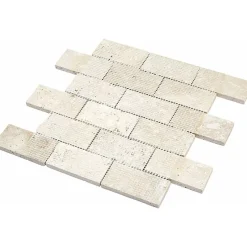 Mosaïque Travertin - Beige Adouci - Barrettes-Decoon