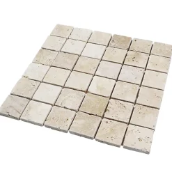 Decoon Mosaïque Travertin - Beige - 4.8 x 4.8 cm