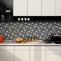 Mosaïque Urda noir et blanc 30 x 30 cm-GoodHome Best