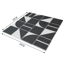 Mosaïque Urda noir et blanc 30 x 30 cm-GoodHome Best