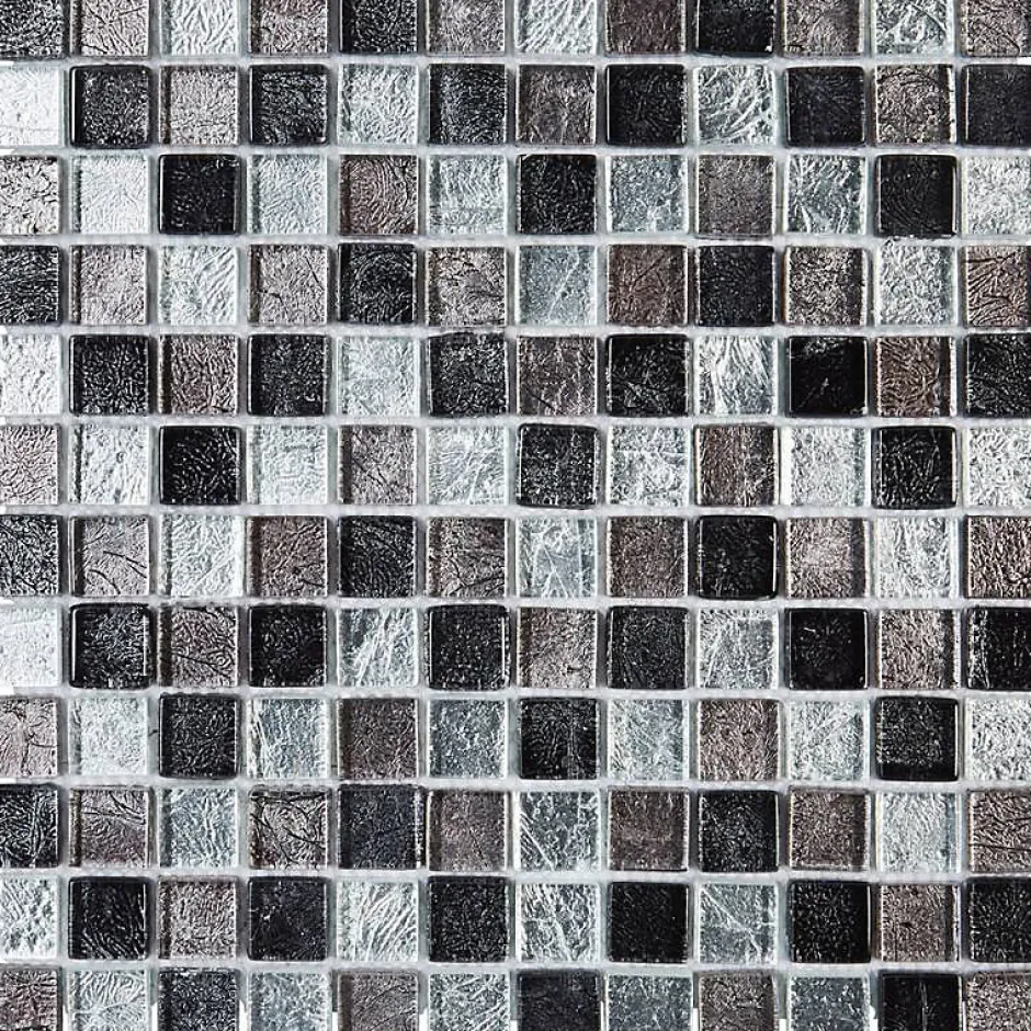 Mosaïque Verre - Mix Gris - 2.3 x 2.3 cm-Decoon Best