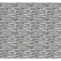 GoodHome Mosaïque verre gris 30x30cm Foxe