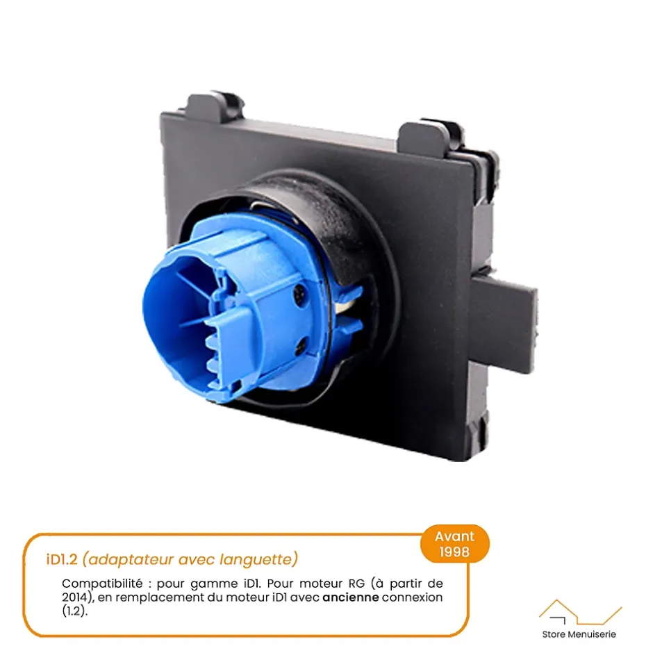 Bubendorff Moteur Universel 10 Nm, Radio R, avec Émetteur et Adaptateur iD1.2, pour Volet Roulant