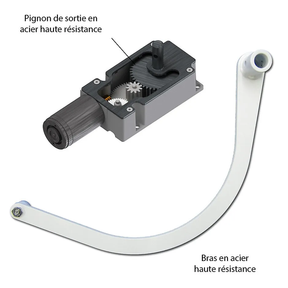 Motorisation pour volet 2 battants SLID'UP WINEO radio - baie 800 à 1500 mm - brun et noir-Slid’Up By Mantion Hot