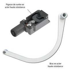 Motorisation pour volet 1 battant SLID'UP WINEO filaire - baie 400 à 800 mm - blanc et noir-Slid’Up By Mantion Sale