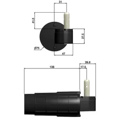 Slid’Up By Mantion Motorisation pour volet 1 battant gauche SLID'UP URANUS radio - gond 14 mm