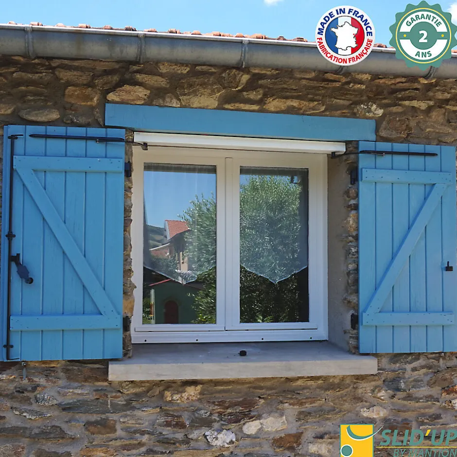 Motorisation pour volet 2 battants SLID'UP WINEO filaire - baie 800 à 1500 mm - blanc-Slid’Up By Mantion Hot