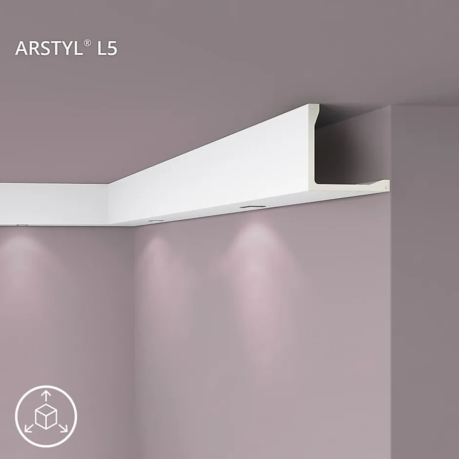 Moulure couvrante NMC ARSTYL L5 Moulure décorative Corniche Moulure décorative-Noel & Marquet New
