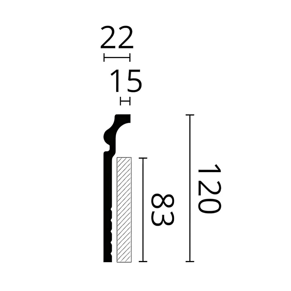 Noel & Marquet Moulure couvrante NMC WALLSTYL CF3 Moulure décorative Plinthe Moulure décorative