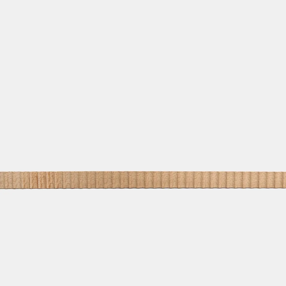 Woodbord Moulure murale décorative en bois FLUTE CONVEXE- 1 x 3 x 100 cm - Brut sans peinture - Cimaise - Plinthe - Baguette d'ornement