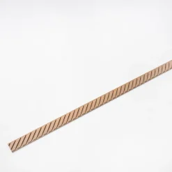Woodbord Moulure murale décorative en bois CHEVRON - 0,6 x 3,8 x 100 cm - Brut sans peinture - Cimaise - Plinthe - Baguette d'ornement