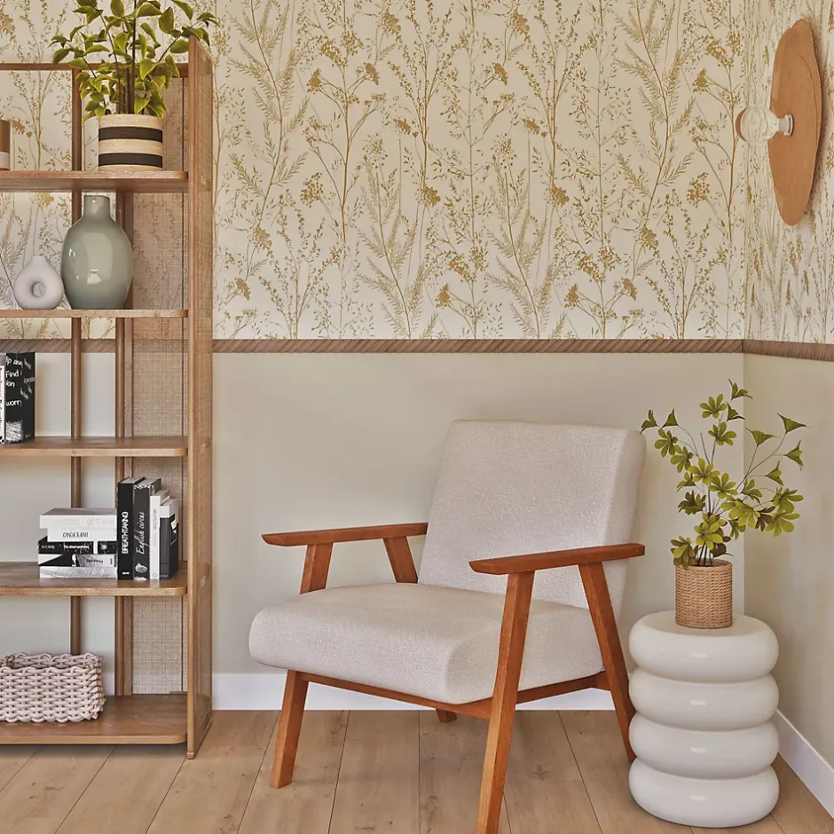 Woodbord Moulure murale décorative en bois CHEVRON - 0,6 x 3,8 x 100 cm - Brut sans peinture - Cimaise - Plinthe - Baguette d'ornement