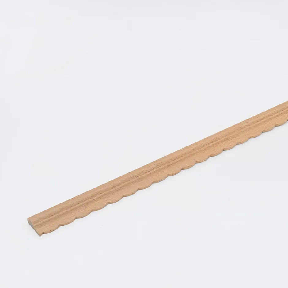 Moulure murale décorative en bois COQUILLE - 0,9 x 2,8 x 100 cm - Brut sans peinture - Cimaise - Plinthe - Baguette d'ornement-Woodbord Online