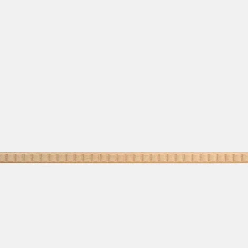 Woodbord Moulure murale décorative en bois MADELEINE - 0,7 x 1,8 x 100 cm - Brut sans peinture - Cimaise - Plinthe - Baguette d'ornement