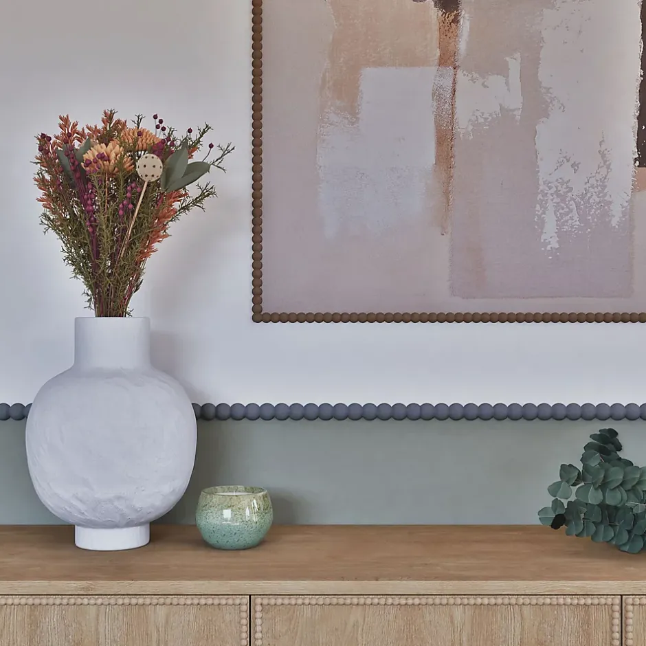 Moulure murale décorative en bois PERLA 30 - 3 x 100 cm - Brut sans peinture - Cimaise - Plinthe - Baguette d'ornement-Woodbord Hot