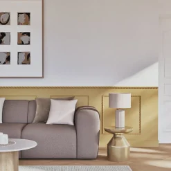 Woodbord Moulure murale décorative en bois TORSADE 30 - 3 x 100 cm - Brut sans peinture - Cimaise - Plinthe - Baguette d'ornement