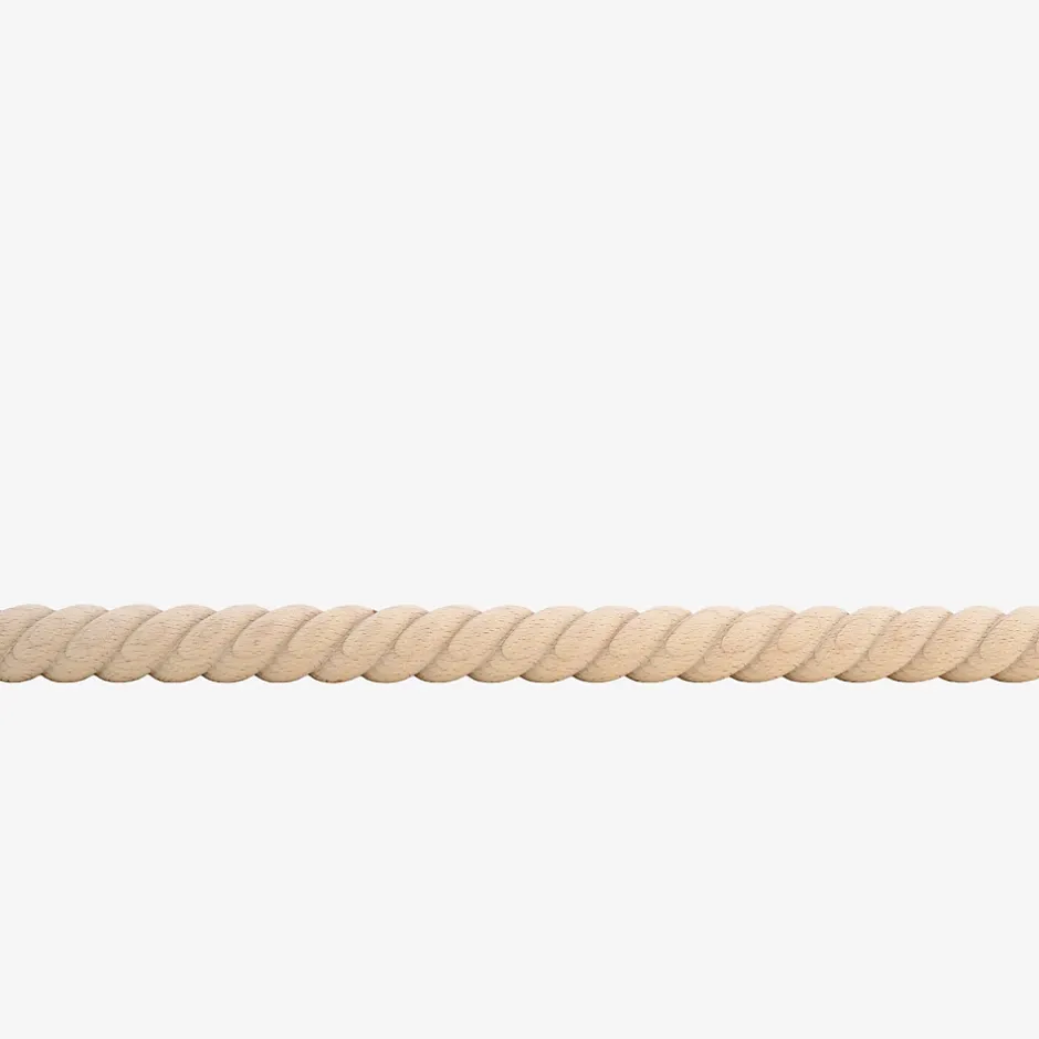 Woodbord Moulure murale décorative en bois TORSADE 30 - 3 x 100 cm - Brut sans peinture - Cimaise - Plinthe - Baguette d'ornement