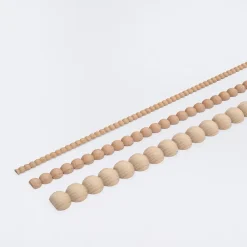 Moulure murale décorative en bois PERLA 18,5 - 1,85 x 100 cm - Brut sans peinture - Cimaise - Plinthe - Baguette d'ornement-Woodbord Sale
