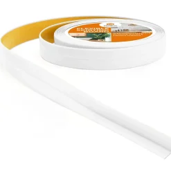Quest Moulure Souple Auto-Adhésive en PVC 10x10 mm, Plinthe Souple, Bande Élastique pour Finitions et Étanchéité des Jonctions, blanc, 5