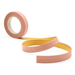 Quest Moulure Souple en PVC 10x10 mm, Auto-Adhésive avec Bande Mousse, Plinthe Souple, pour Finitions et Étanchéité des Jonctions, brun