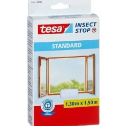 Tesa Moustiquaire - - Standard - 1,3 m x 1,5 mm - Fixation auto-agrippante - Blanc