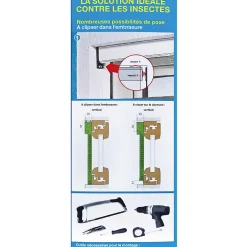 Moustiquaire 160 x 160 cm anthracite Rhino-Rhino Insect Screen Best