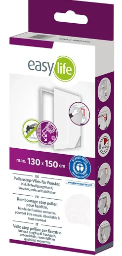 Moustiquaire anti-pollen pour fenêtre blanc 130 x 150 cm