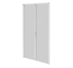 Avosdim Moustiquaire Baie Vitrée Double Porte - L240 x H230 cm - Alu Blanc - Recoupable