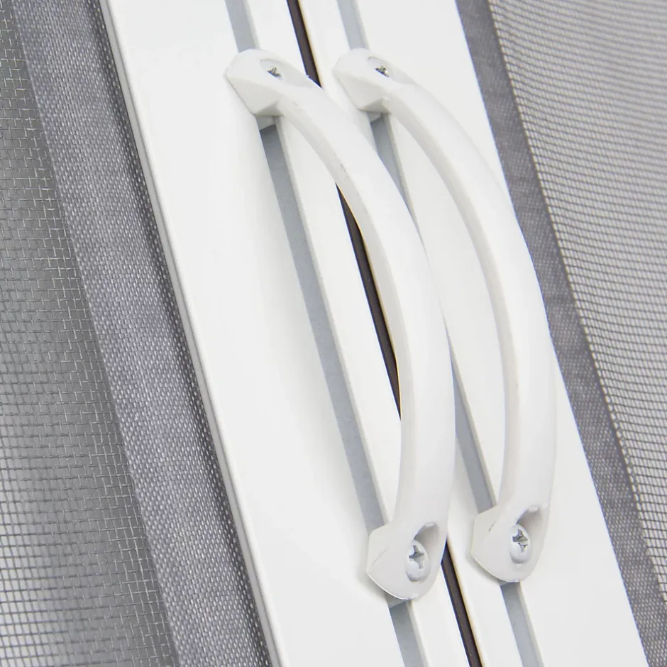 Avosdim Moustiquaire Baie Vitrée Double Porte - L240 x H230 cm - Alu Blanc - Recoupable