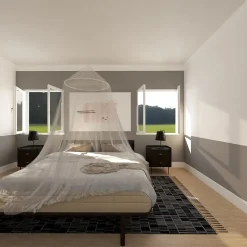 Moustiquaire ciel de lit blanc 84 x 270 x 1280 cm-KOCOON New