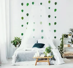 Avosdim Moustiquaire ciel de lit tulle blanc - H250cm / Périmètre 1250cm