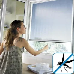 Moustiquaire de fenêtre en alu blanc Protek 125 x h.170 cm-Geom Online