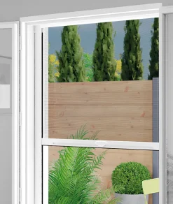 Moustiquaire de fenêtre enroulable en aluminium blanc L.125 x h.150 cm-KOCOON Clearance