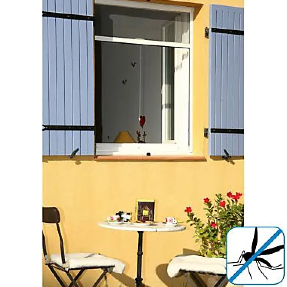 KOCOON Moustiquaire de fenêtre enroulable en alu blanc 80 x h.150 cm