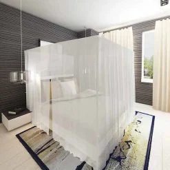 Moustiquaire de lit carré 3 ouvertures 2 pcs-Vidaxl Outlet