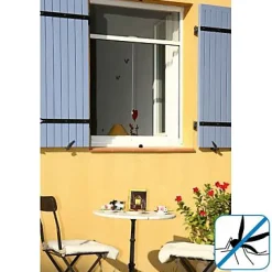 KOCOON Moustiquaire de porte enroulable en alu blanc 140 x h.230 cm