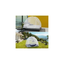 IDMarket Moustiquaire dôme pop-up grandes dimensions 195x180 cm mobile pour lit