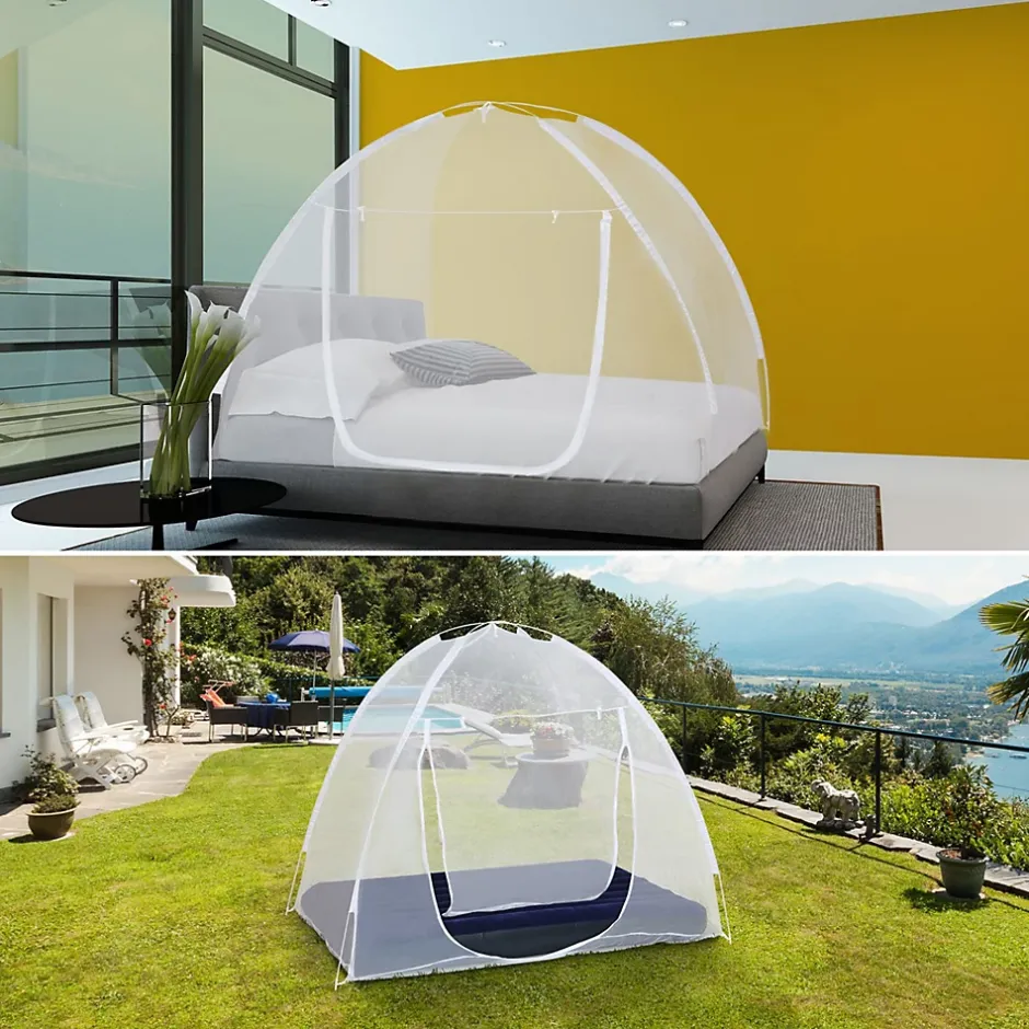 Moustiquaire dôme pop-up 195x150 cm mobile pour lit-IDMarket Best