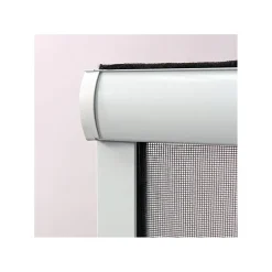 MOUSTIQUAIRE EN ALU ENROULABLE H.145 X L.130 cm POUR FENETRE, coloris BLANC-Volet-Moustiquaire Hot