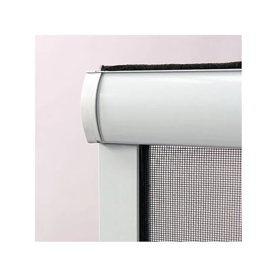 MOUSTIQUAIRE EN ALU ENROULABLE H.145 X L.130 cm POUR FENETRE, coloris BLANC-Volet-Moustiquaire Hot