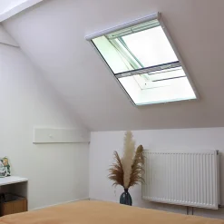 Volet-Moustiquaire Moustiquaire enroulable alu pour fenêtre de toit L 100 cm x H 120 cm blanc