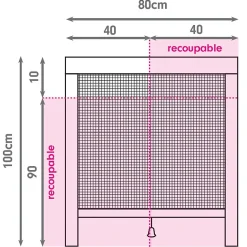 Moustikit Moustiquaire enroulable verticale Alu Blanc Confort